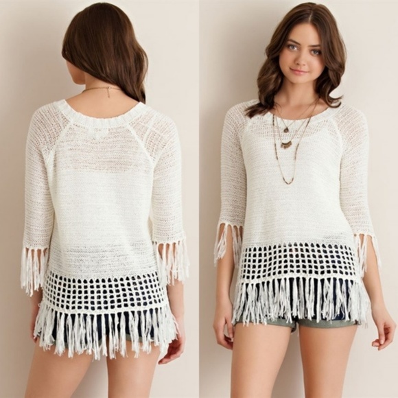 entro Sweaters - Boho Fringe Festival Sweater